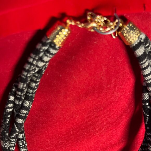 Bib Statement necklace. Black/Grey. Stones detail- Hand Made - Picture 6 of 8